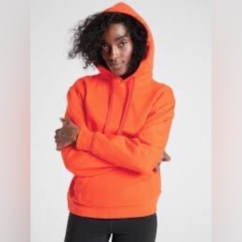 Athleta Torch Red 24/7 Hoodie Sweatshirt Bright Orange Women’s size Small